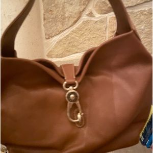 Dooney & Bourke Brown Lock Shoulder Bag